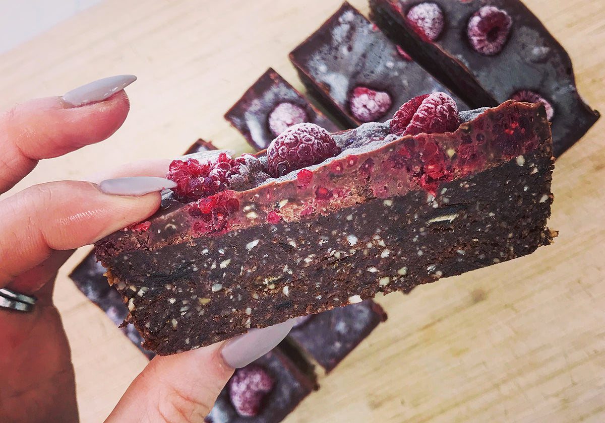 Hayleys Vegan Raspberry Choc Brownie
